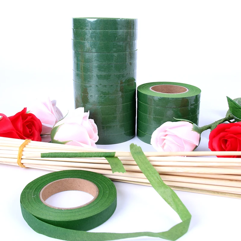 Green Artificial Flower Stick Iron Stem Holder for Flower Bouquet