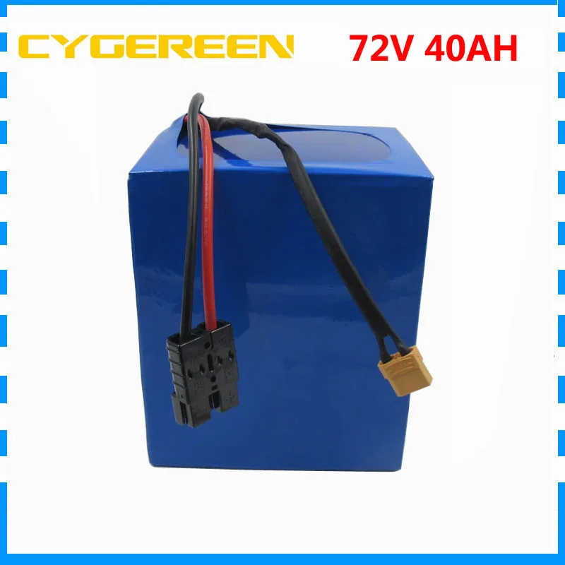 Sale High capacity 72V scooter battery 3000W 72V 40AH Lithium bicycle battery 5000mAH 26650 Cell 50A BMS with 4A Charger 0