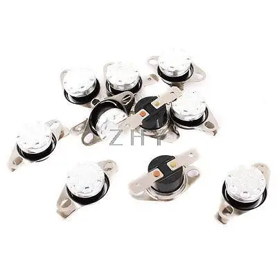 

10 PCS AC250V 10A 90C NC Auto Reset 2Pin Terminals Temperature Control Switch