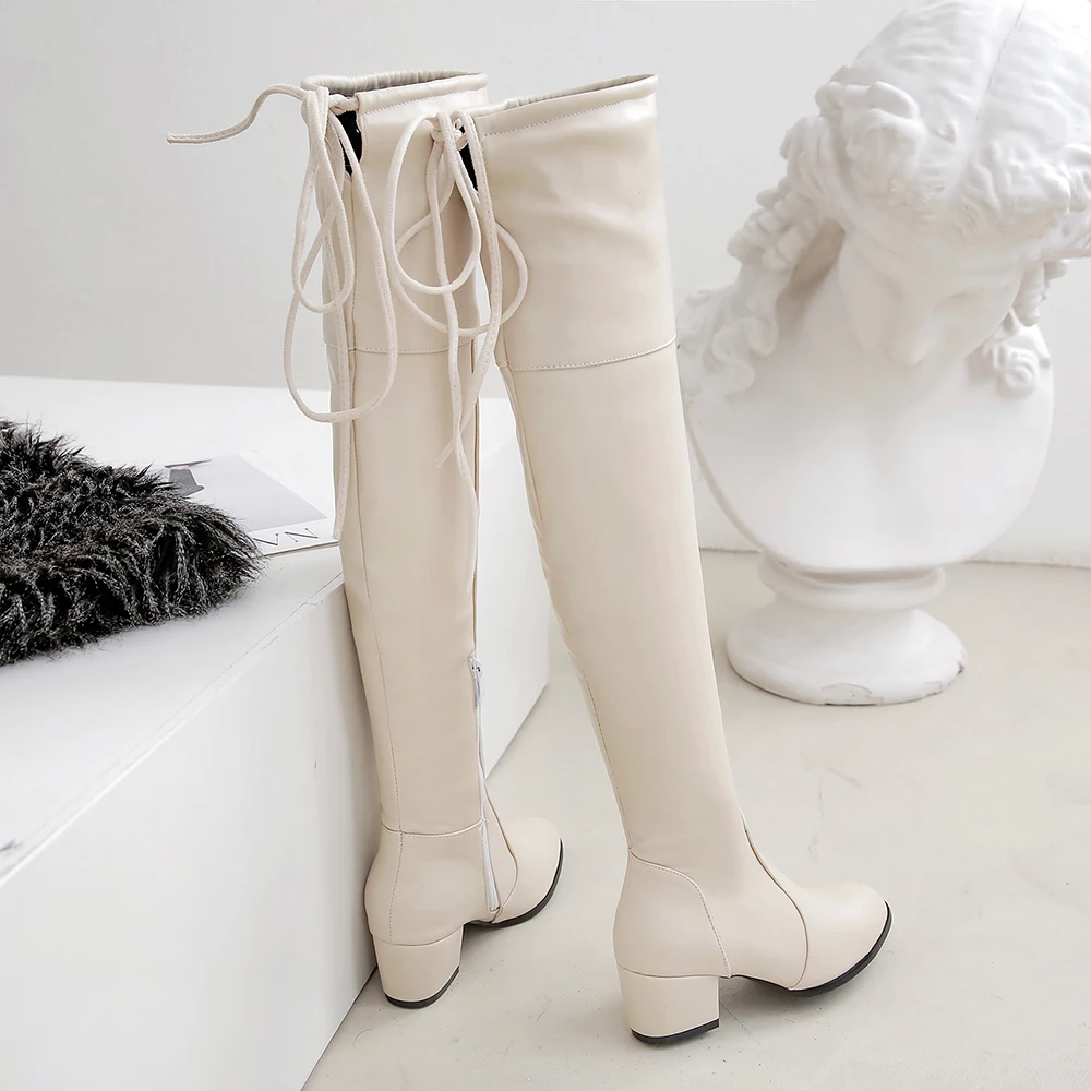New Slim Women Boots Over the Knee Boot Sexy Female Autumn Winter lady Thigh High Boots For women's botas mujer invierno 41