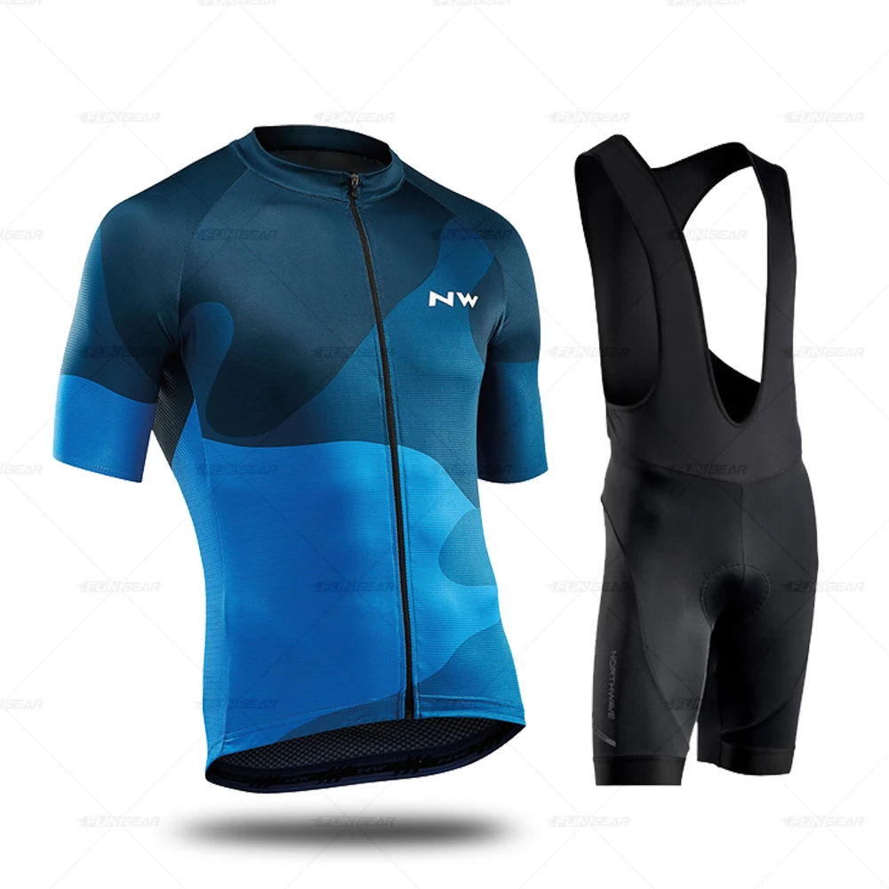 Bib Cycling Set Northwave одежда для велоспорта трикотажный комплект для велоспорта Pro Топы с коротким рукавом комплекты Мужская дышащая велосипедная одежда комбинезон шорты - Цвет: Bib Cycling Set