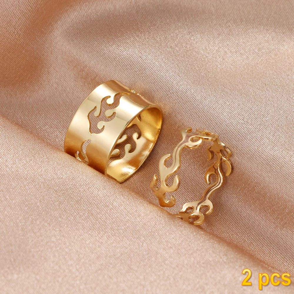 IFMIA Trendy Gold Butterfly Rings For Women Men Lover Couple Rings Set Friendship Engagement Wedding Open Rings 2021 Jewelry 19