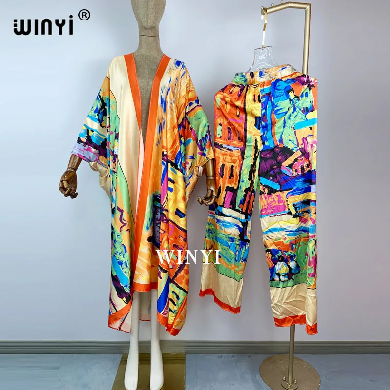 2021-new-fashion-africa-two-piece-suit-boho-printed-over-size-traf-robe-kimonno-dress-women-elastic-silk-floor-length-caftan