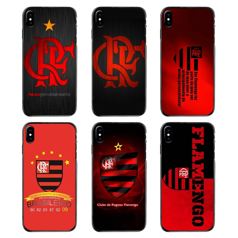 

For iPhone 4 4S 5 5S 5C SE 6 6S 7 8 Plus X XR XS Max iPod Touch 4 5 6 Plastic Black Cover Case Clube de Regatas do Flamengo Logo