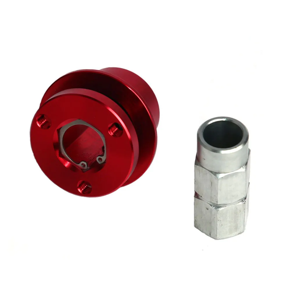 Красный Truck Aluminum Disconnect Hub Universal Tools Adapter 360 Degree Durable 3/4" Bore Quick Release Powerful 3 Hole Steering Wheel - Цвет: Красный