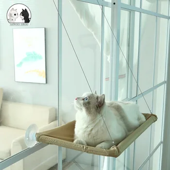 

Window Mount Pet Cat Hammock Cats Sunny Window Seat Bearing 20kg Cats Comfortable Perch Hammock Pet Breathable Shelf Seat Beds