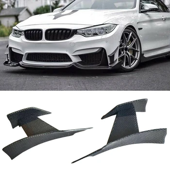 

Car Carbon Fiber ABS Front Lip Splitter Fins Body Spoiler For-BMW 3-Series F80 M3 15-19