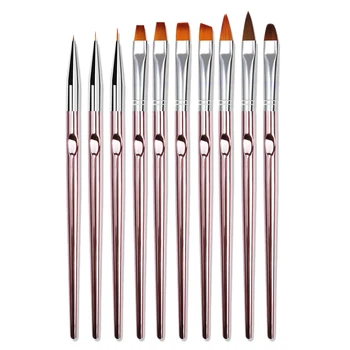 

10Pcs/Set Nail Brush for Manicure Gel Brush for Nail Art Ombre Brush for Gradient for Gel Nail Polish Painting Drawing