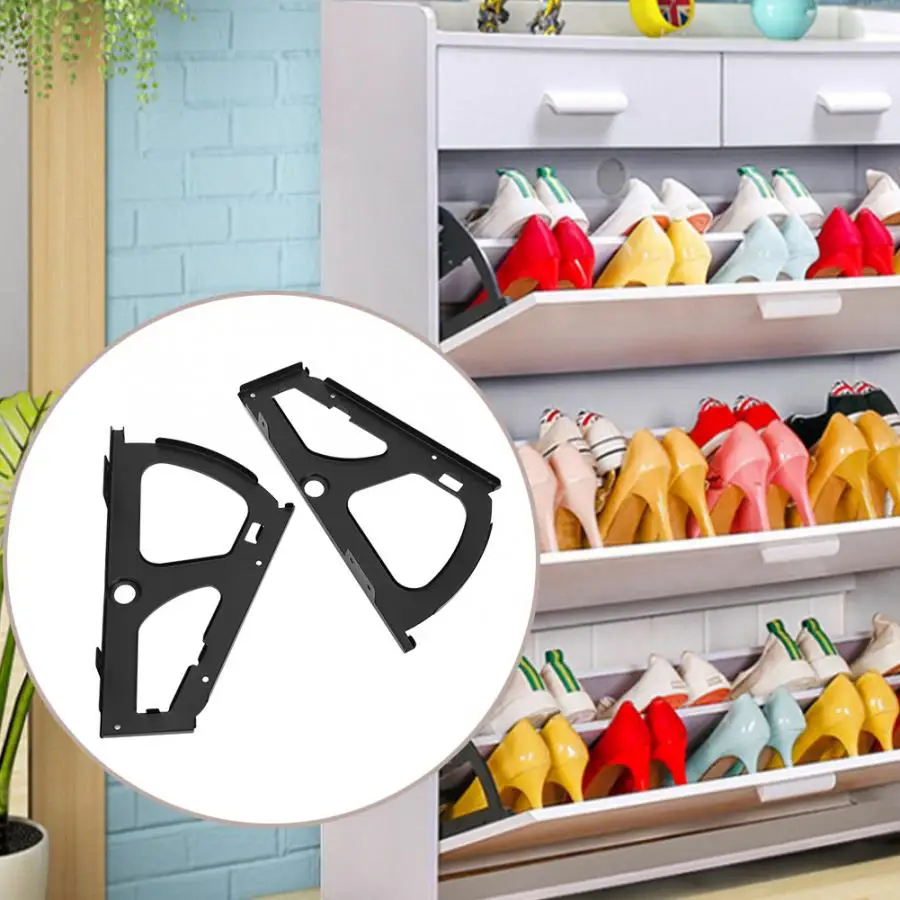 1/2/3 Layer Shoes Flip Frame Shoe Rack Hinges Adjustable