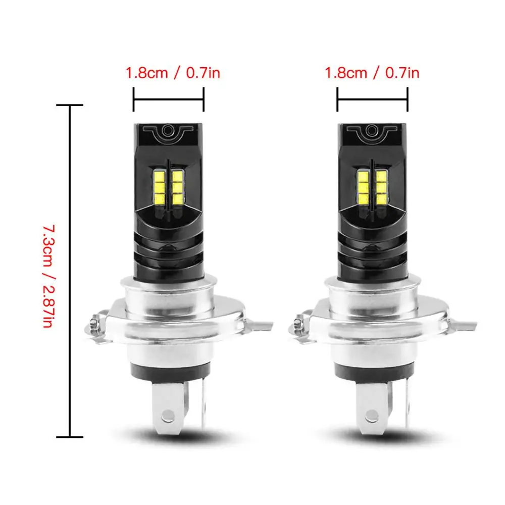 2pcs H4 LED Headlight Bulb Beam Kit Canbus 55W 15000LM LED Canbus 6000K Car Light Headlamp IP68 Conversion Globes Headlight Bulb 2pcs H4 LED Headlight Bulb Beam Kit Canbus 55W 15000LM LED Canbus 6000K Car Light Headlamp IP68 Conversion Globes Headlight Bulb