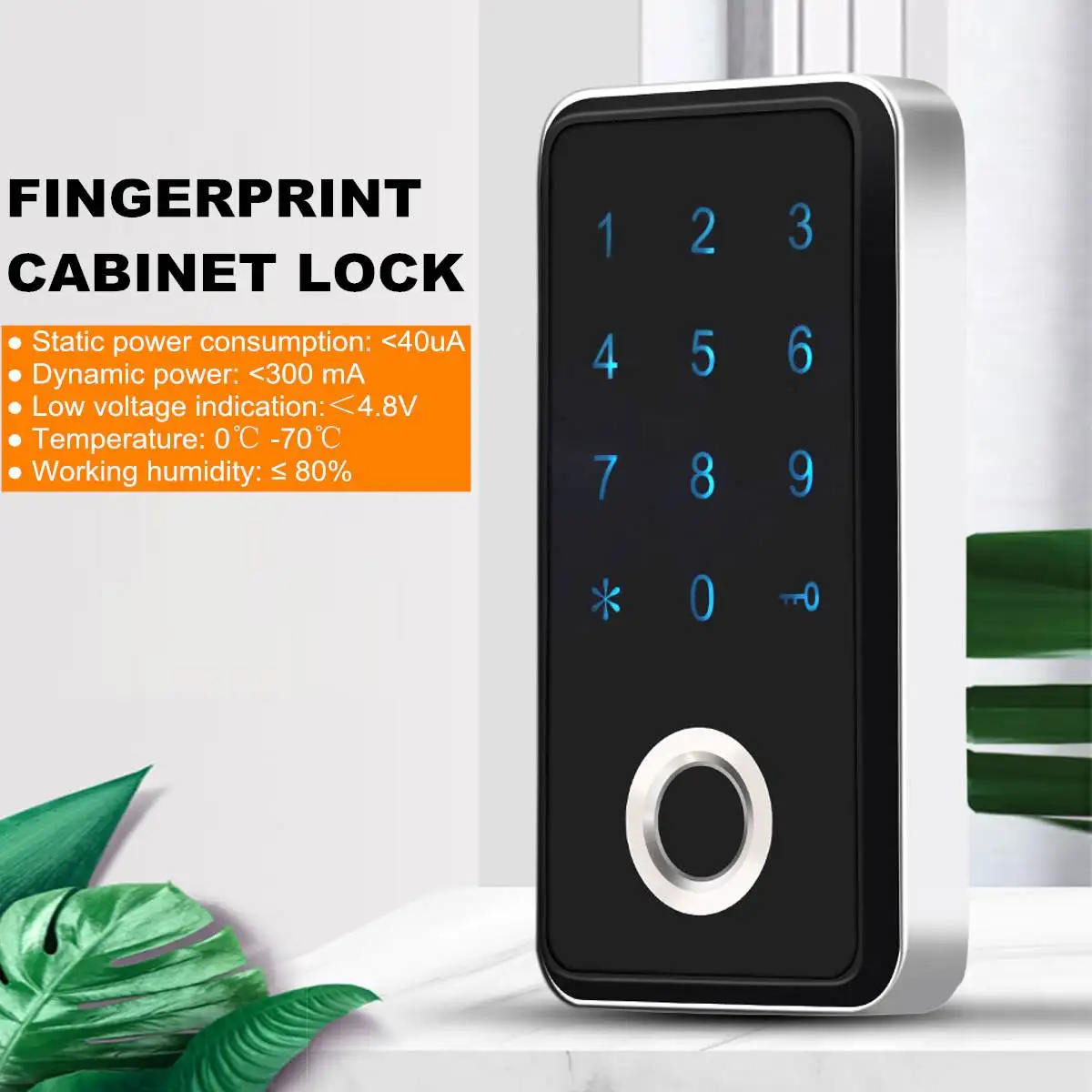 

Keyless Electronic Password Fingerprint Lock Smart Biometric Cabinet/Door/Wardrobe/Drawer Locker Access Control Home/Office/Gym