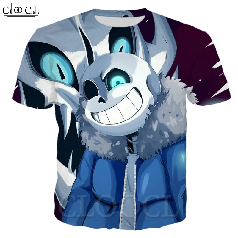 Новинка футболки CLOOCL с 3D принтом игры Undertale летний модный Лидер продаж пуловер