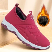 Keep Warm Winter  Snow Boots 2021 Woman Snow Boots Plus Velvet Thick Slip-on Woolen Short BootsVulcanize Shoes