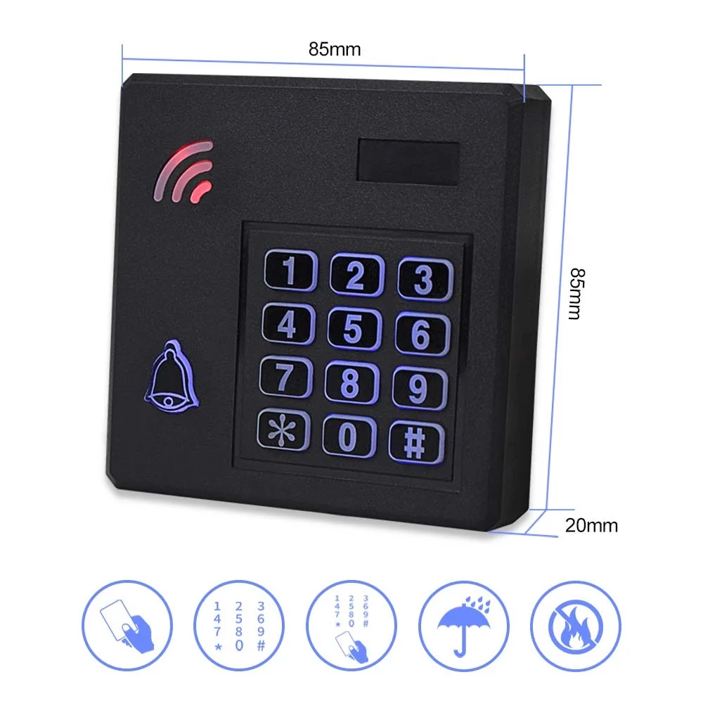 IP68 vodotěsný přístup ovládání systém outdoorové RFID keypad WG26 přístup regulátor klávesnice odolný proti dešti with/without 125khz keyfobs