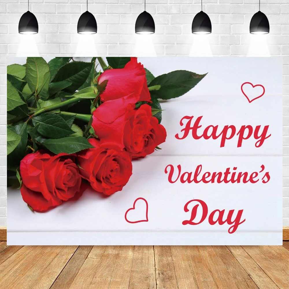 

День Святого Валентина деревянная доска красная роза фотография Фон фотосессия вечеринка Декор фон фотостудия фотография фотозона