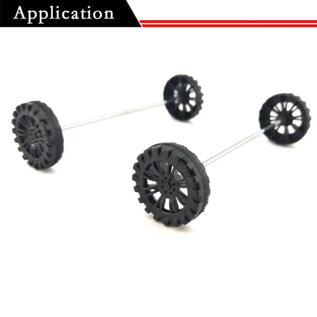 10PCS 30mmx9mm Simulation Plastic Wheels Toy Car Wheel