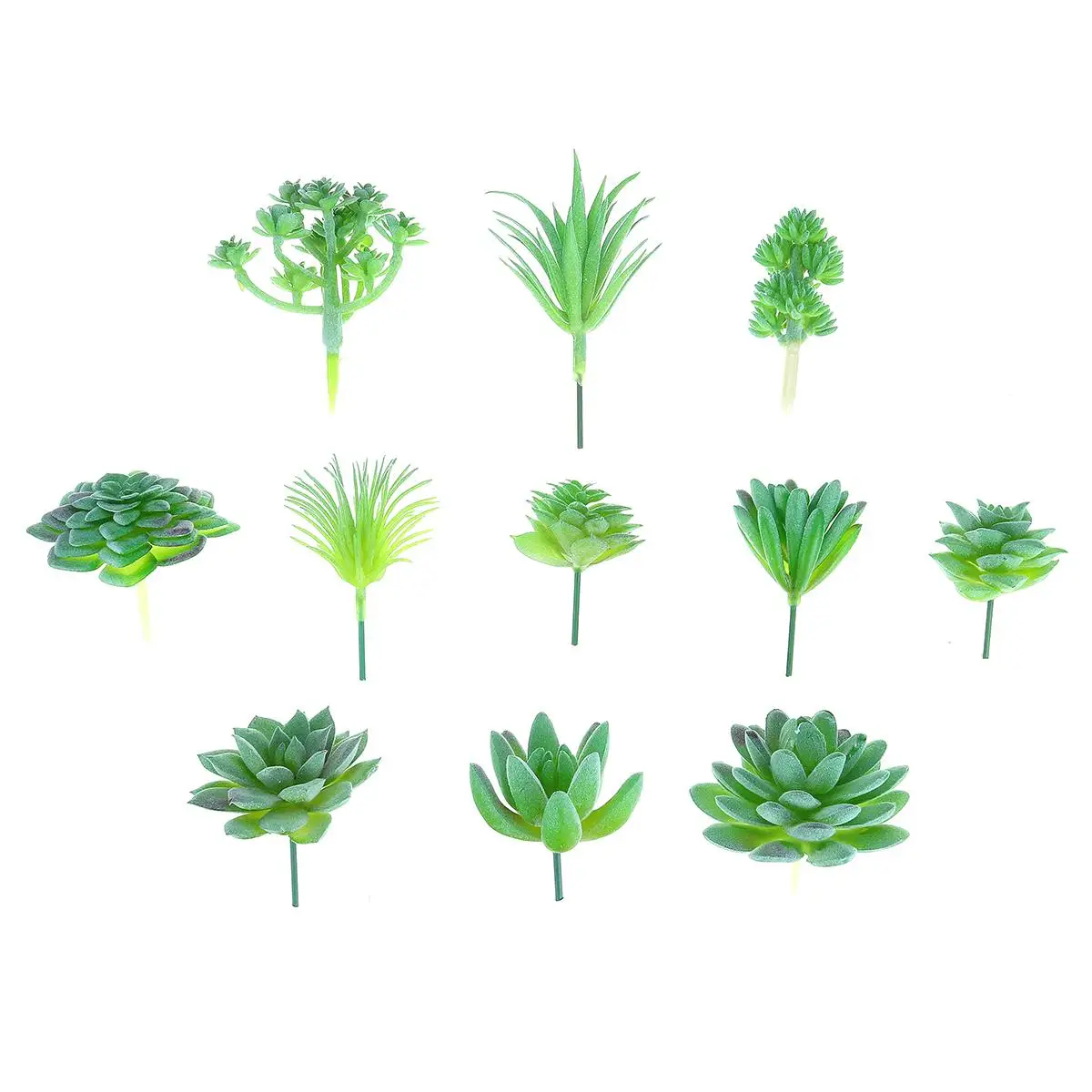 11Pcs Mini Simulation Succulents Artificial Flowers DIY Ornaments Artificial Succulents Plants Garden Decoration Accessories