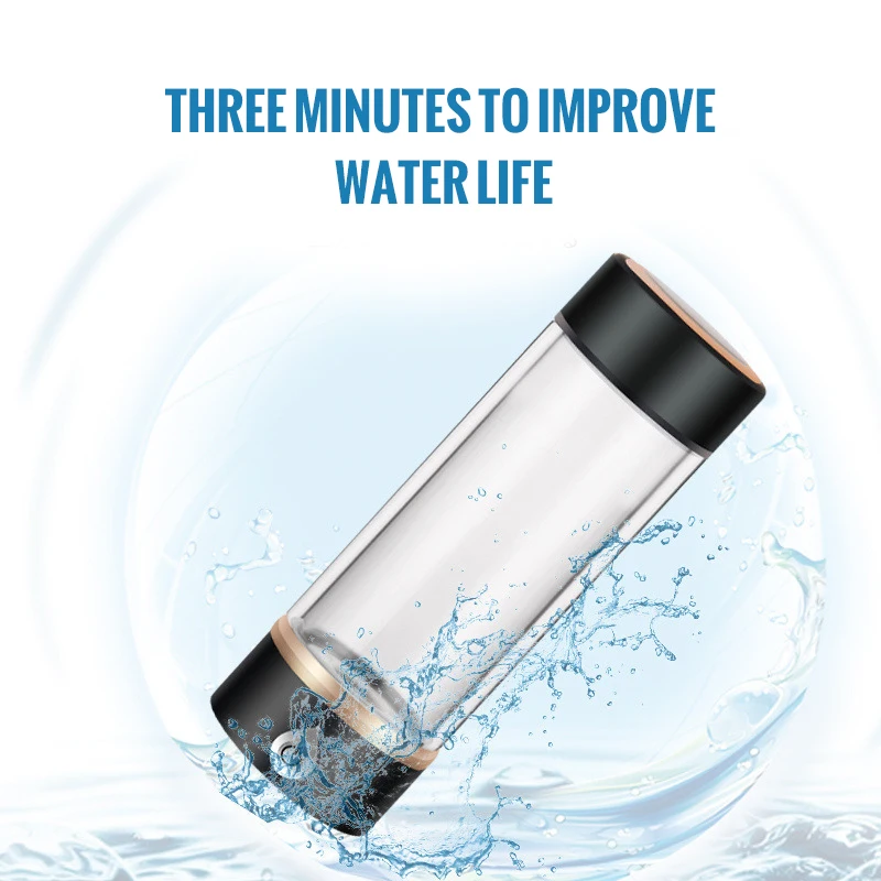 High Quality Hydrogen Water Generator Rechargeable Portable Water Ionizer Seperate H2 and O2 High Pure hydrogen PET Bottle