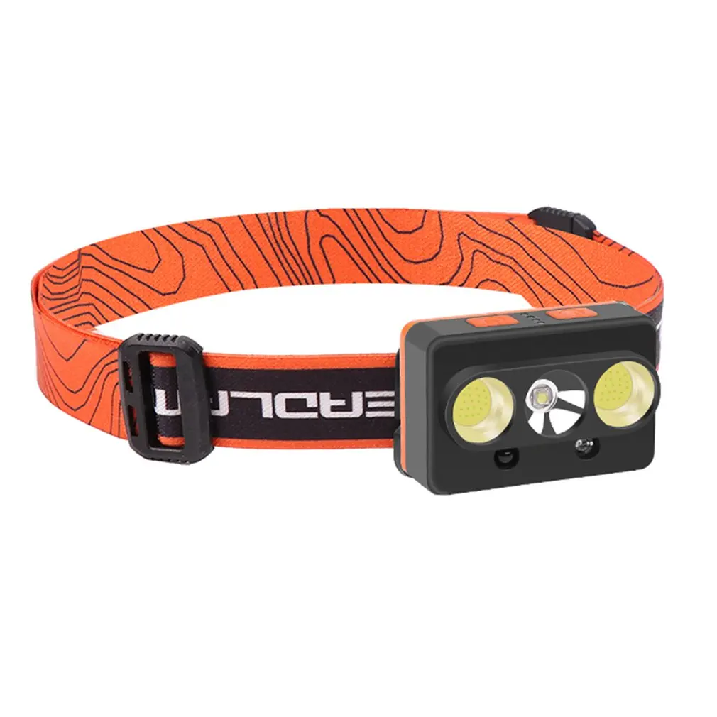 

Headlight 2058A battery indicator detachable waist light running light With hook Waterproof micro USB charging