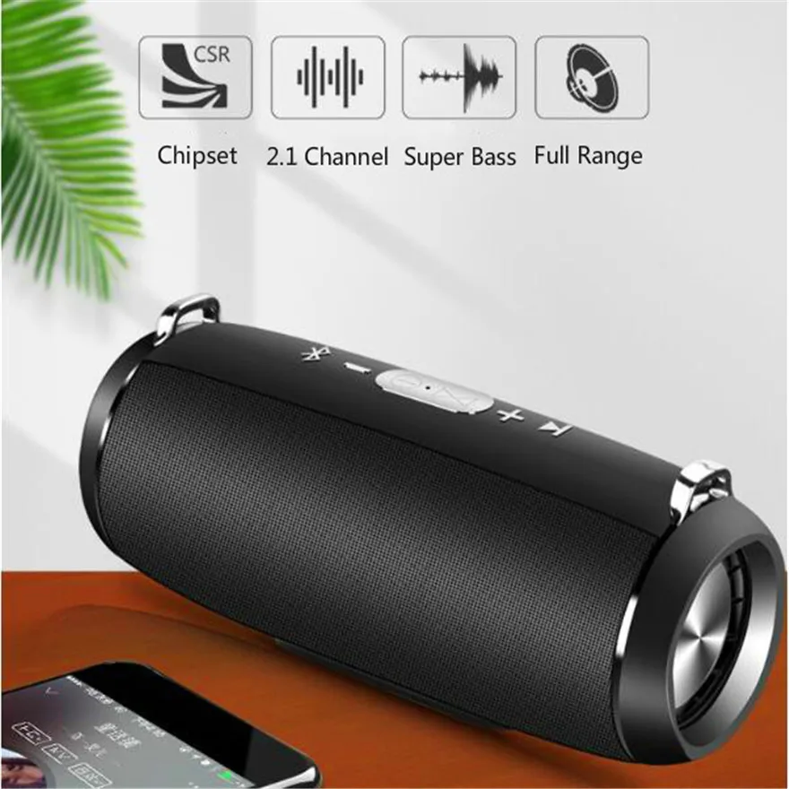 

Powerful Wireless Portable Bluetooth Speaker Sound System Horns Bluetooth Speaker With Subwoofer Sound Bomb Woofer Column