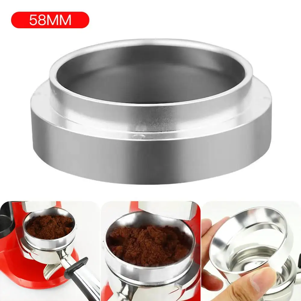 

51/58mm Stainless Steel Intelligent Dosing Ring Brewing Bowl Coffee Powder for Espresso Barista Funnel