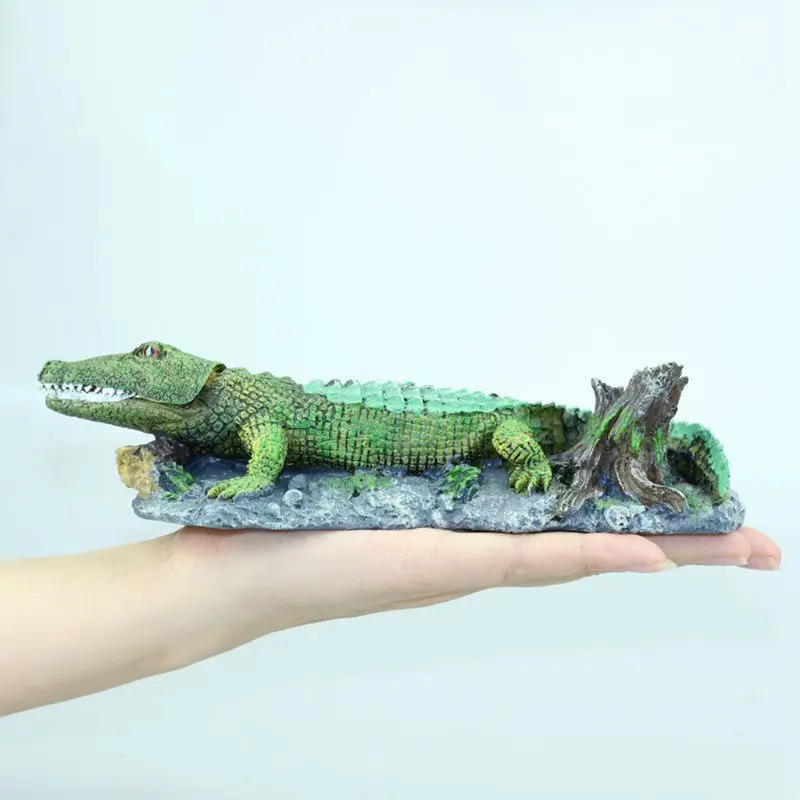 Украшение аквариума-аэрирование действие орнамент-аквариум крокодил ПРЕМИУМ