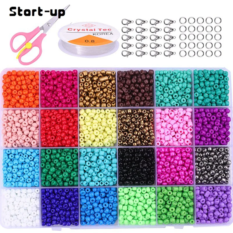 

Start-up Base Beads Bracelet Necklace Jewelry Findings Colorful Mixed Styles DIY Cup Box Sets For Jewelry Making Findings Beads