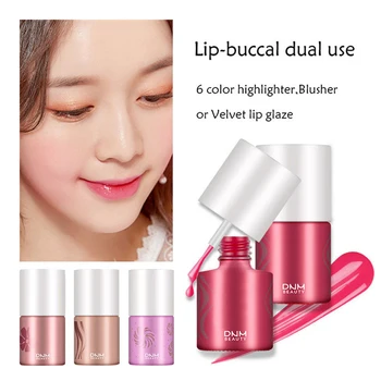 

Liquid Blusher Cosmetic Natural Blend Blush for Facial Professional Long Lasting Moisturing Cheek Use 6 Color Blush Dyeing TSLM1
