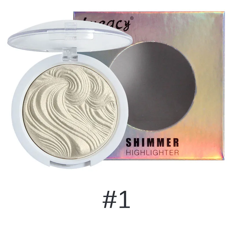 Color 1 Cellacity 12 colors face highlighter bronzer Palette Makeup Glow Face Women Contour Shimmer Powder iluminador maquillaje Powder - Color: Color 1