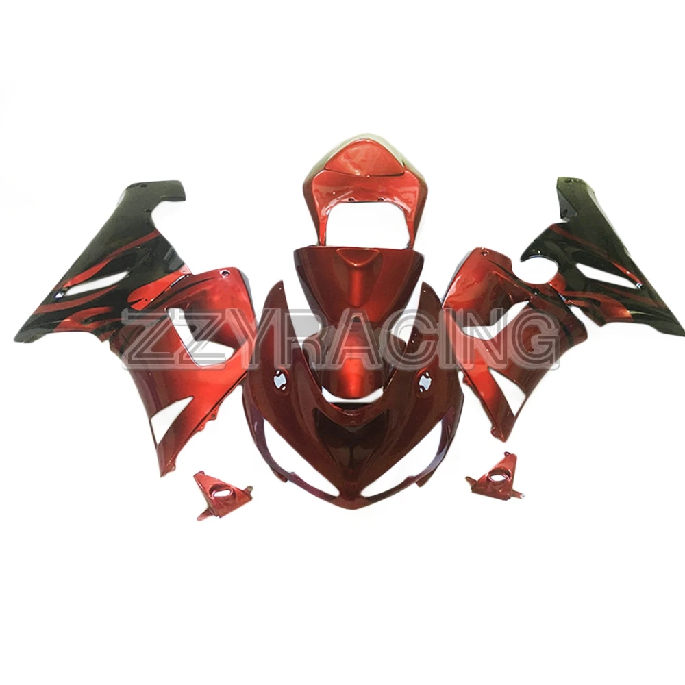 

Injection Fairings Kits for Kawasaki ZX6R 2005 2006 Year ZX-6R 05 06 Complete ABS Plastic Motorcycle Bodywork Red Black Lower