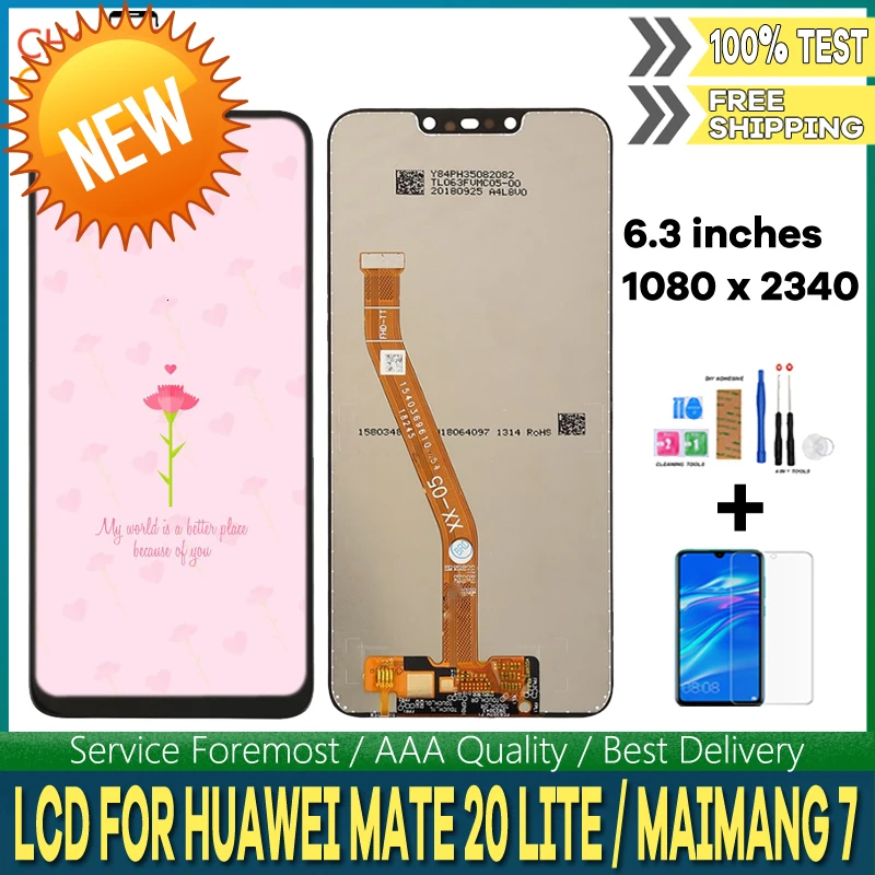 6 3 &quotAAA качество ЖК-дисплея для Huawei MATE 20 LITE ЖК-дисплей SNE-LX1 L21 L23 сенсорный экран