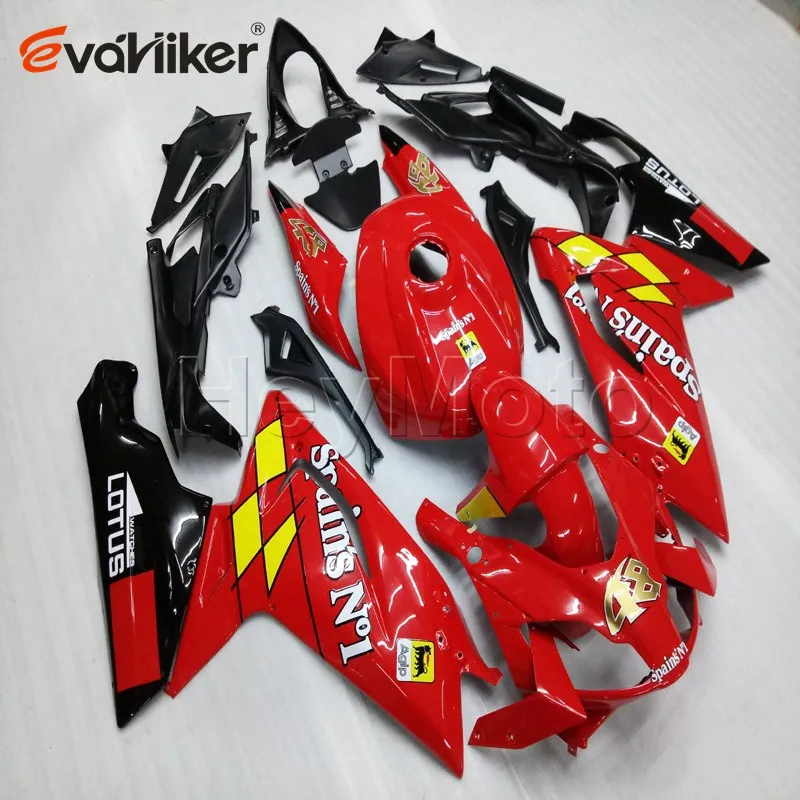 Пользовательские мотоцикла хомут для RSV125 2006 2007 2008 2009 2010 2011 ABS Пластик мотоцикл обтекатель+ 5 подарки+ красно-черные H2 - Цвет: B