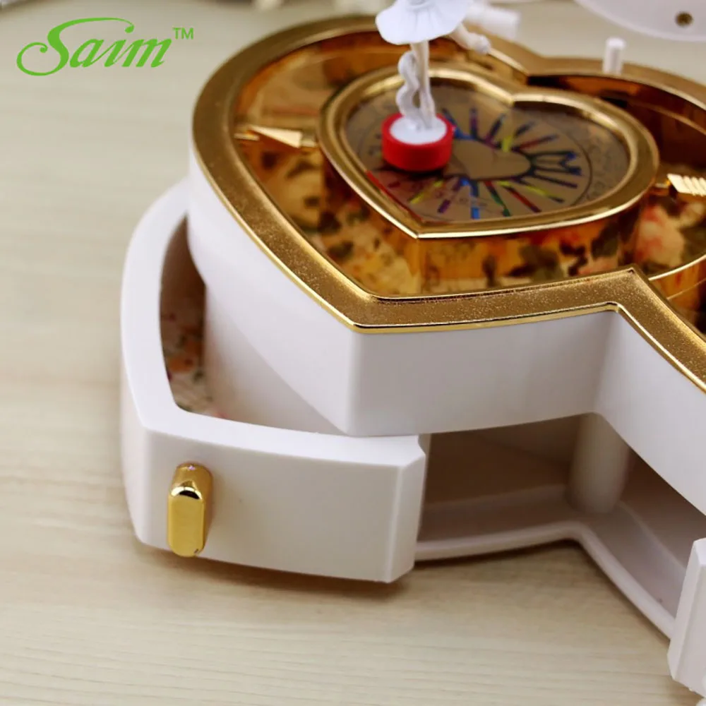 Музыкальная шкатулка Saim для балерины музыкальная хранения в форме сердца