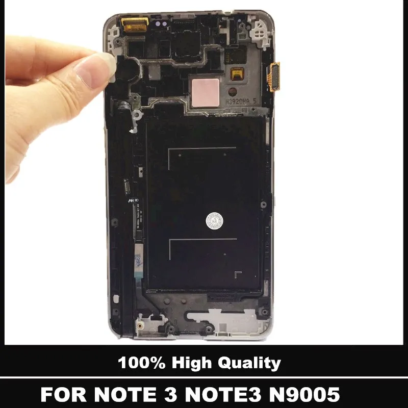 Дисплей с заменой рамки для samsung Galaxy Note3 Note 3 N9005 lcd кодирующий преобразователь сенсорного экрана в сборе регулировка яркости