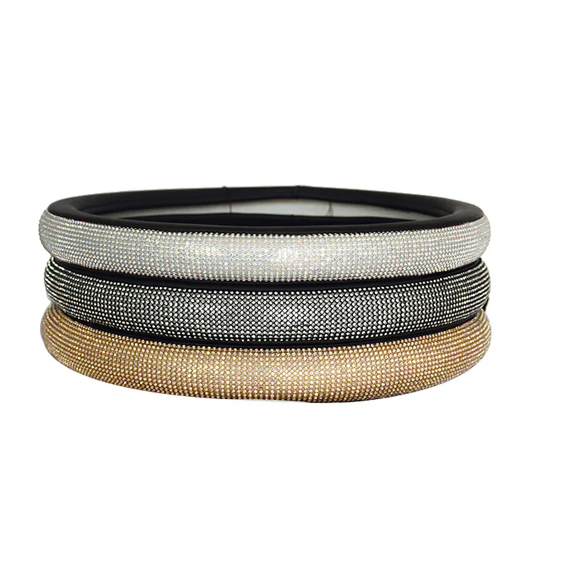 Goedkoop Fabrikanten Directe Verkoop Vier Seizoenen Universal Diamond Set Auto Grip Cover Hoogwaardige Anti slip Auto Stuurhoes