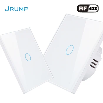 

EU Standard Touch Switch, Wall RemoteSwitch With Wireless Stick Remote Controller Interruptor inteligente switch