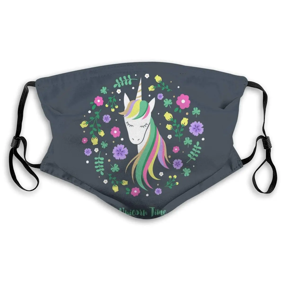 

Be Unicorn Print Mouth Masks With Filter Washable And Reusable Anti Dust Breathable Mask With Adjustable Ear Loops For Men And