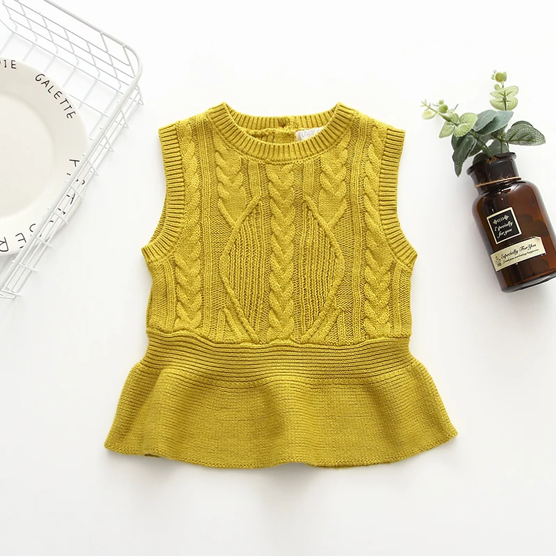 Новые брендовые свитера для мальчиков и девочек, модная брендовая одежда для детей 1-7 лет, зимняя и весенняя одежда для маленьких девочек - Цвет: S0719014 Yellow