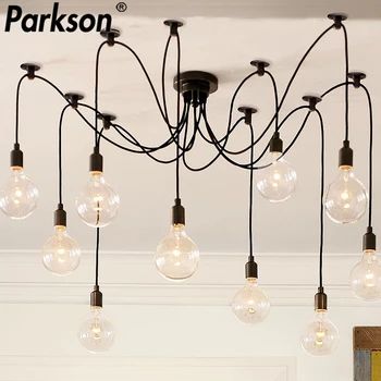 

Mordern Pendant Light Spider Industrial Pendant Lamp E27 light bulb Hanging lamps Indoor Loft Antique Adjustable DIY Spider lamp