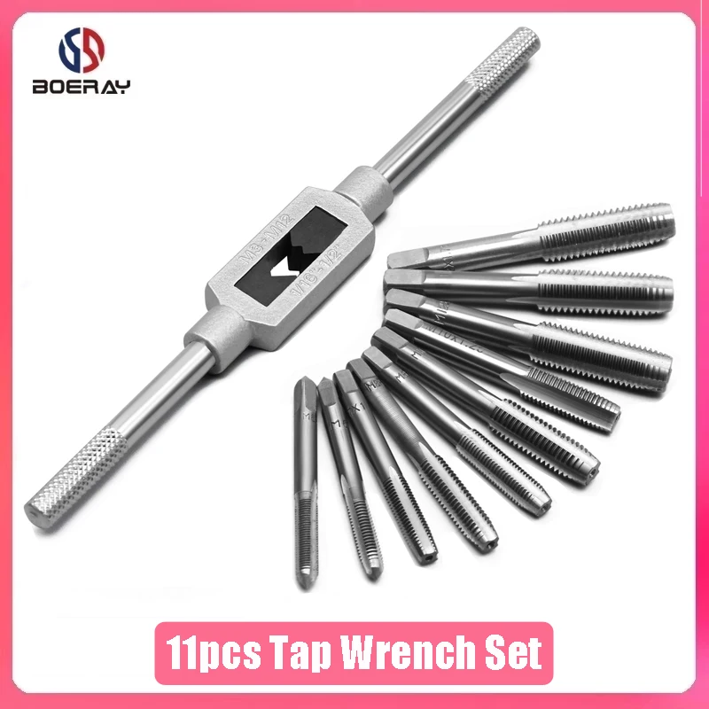 Hand Tools M3M12 Tap Wrench Drill Set Hand Tapping Tools Metric Screw