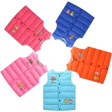 Толстый Детский пуховик, хлопчатобумажный жилет-пуховик, стиль, Осень-зима, для детей 1-8 лет, теплая внутренняя одежда для детей и мужчин