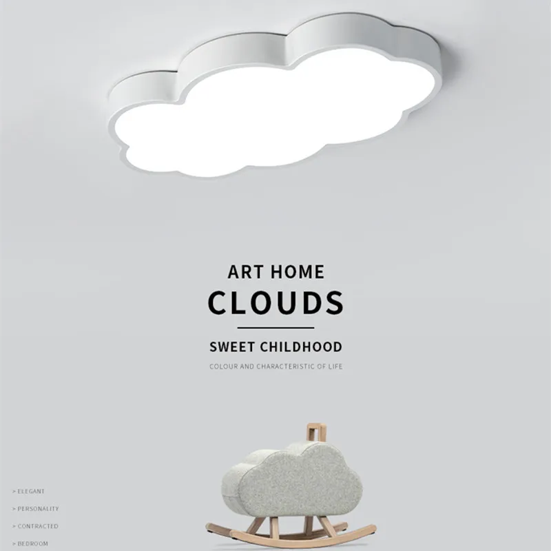 Modern Cloud Ceiling Light Kids Children LED Lamp Cartoon Baby Bedroom Luminaire Lighting Fixture Nordic Iron | Освещение
