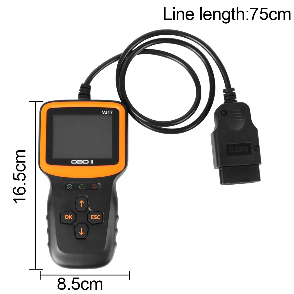 OBD 2 V317 엔진 고장 진단, OBD II EOBD 자동차 고장 감지기, 자동차 진단 도구