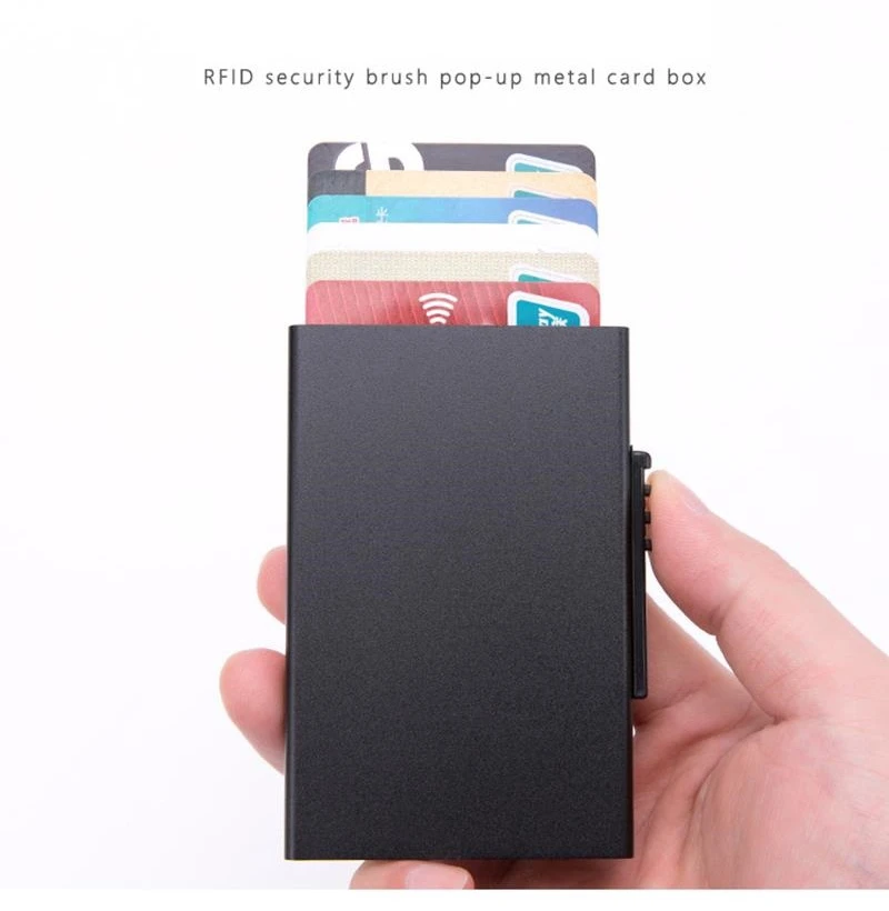 Металлический чехол для удостоверения личности тонкие кошельки Карманный