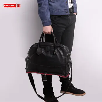 

Leather Handbag Shoulder Messenger Bag Laptop Briefcase Leisure Travel Bag Crossbody Men Computer Bags Men's First Layer Cowhide