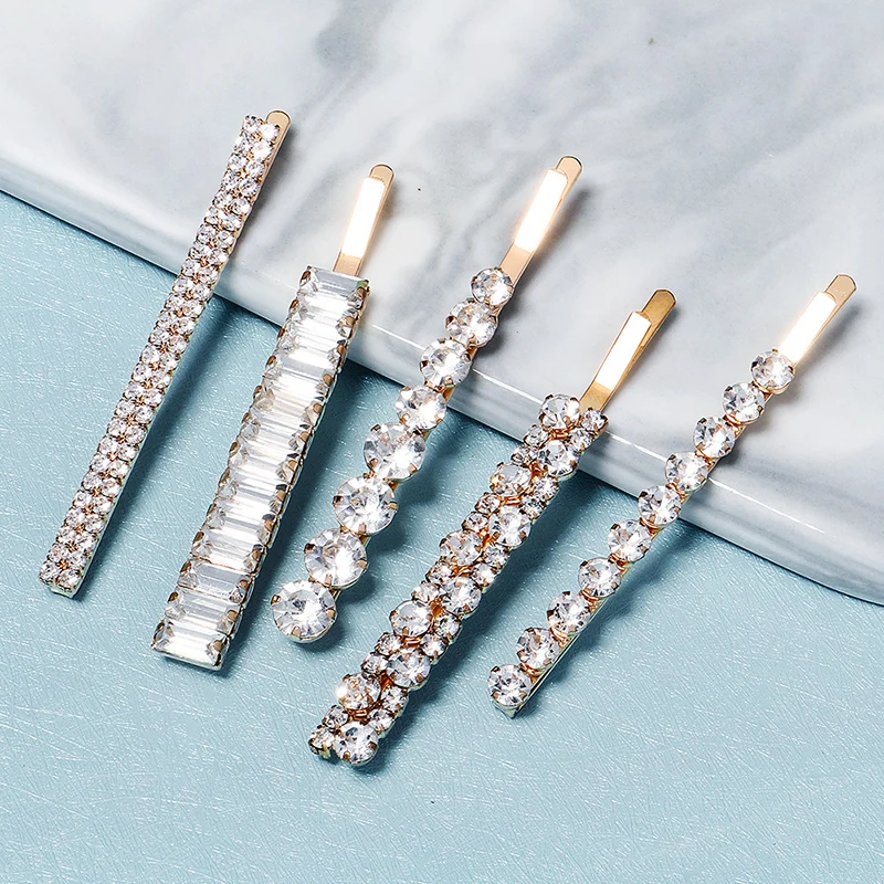 Rhinestone Hair Clips Women Girls Hair Accessories Jewelry Hairpin Headwear