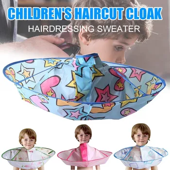 

Hot Kids Boy Hair Cutting Cape Umbrella Gown Hairdresser Apron Hairdressing Children Girl Haircut Cloak t6
