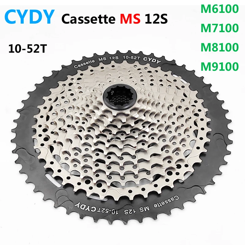 

MTB Bicycle Flywheel Bike Micro Spline MS Cassette 12S 10-50T/52T 12 Speed for Shimano DEORE M6100 SLX M7100 XT M8100 XTR M9100