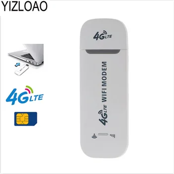 

YIZLOAO 4G WiFi Router LTE USB Modem Wireless Broadband Mobile Hotspot LTE 3G/4G Unlocked Dongle with SIM Slot Card Stick Data