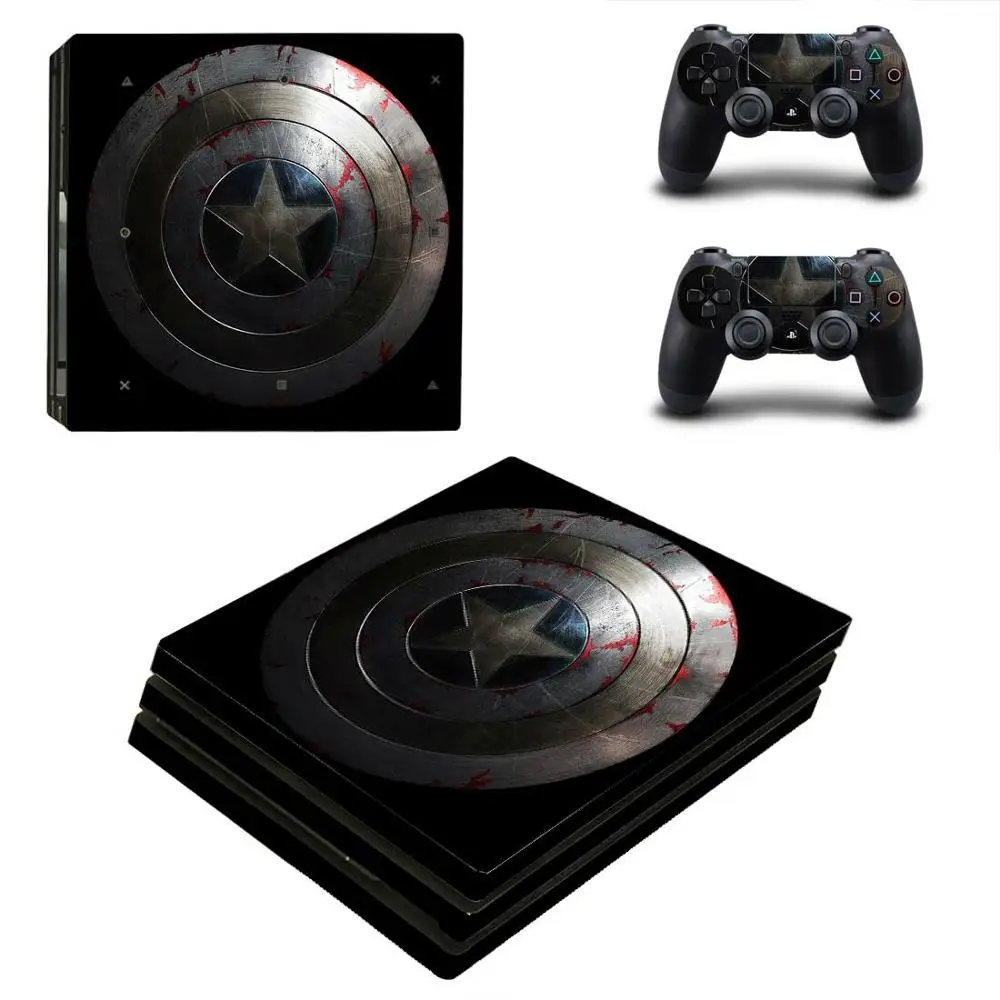Капитан Америка PS4 Pro наклейка s PS 4 Play station 4 Pro стикер кожи Pegatinas для playstation 4 Pro консоль и контроллер
